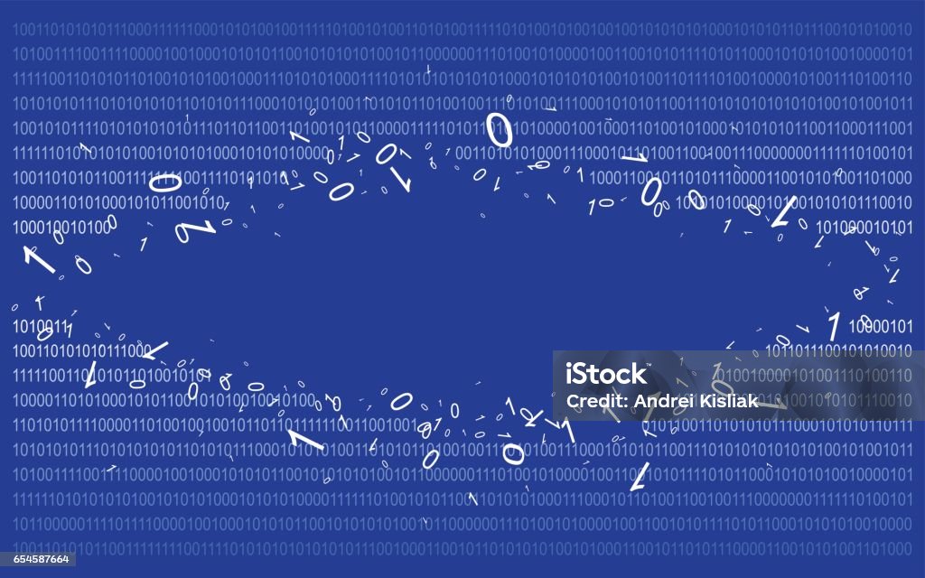 Binary Code On Black V1 Stock Illustration - Download Image Now ...