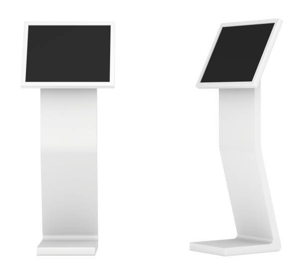 information kiosk. Information terminal. interactive kiosk on white background information kiosk. Information terminal. interactive kiosk on white background. kiosk stock pictures, royalty-free photos & images