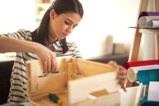 istock Young woman working at home 654626876