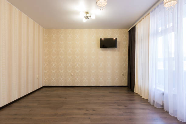 istock Interior of a new bedroom unfurnished 654627494