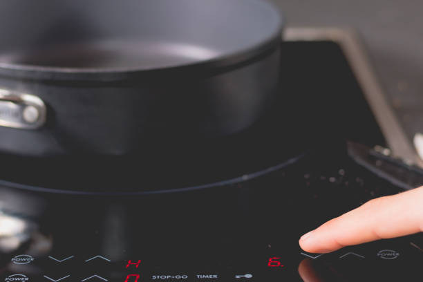 istock cook is switching on the induction cooktops 654630406