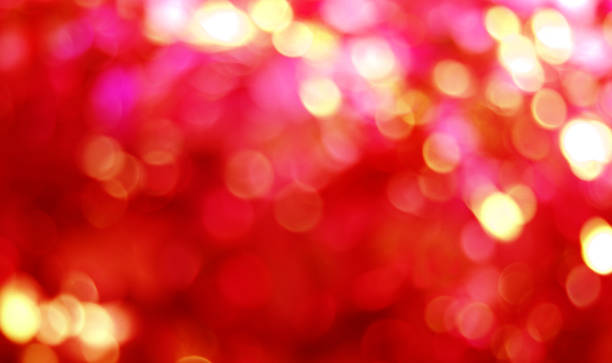 istock Red holiday bokeh. Abstract Christmas background 654630498