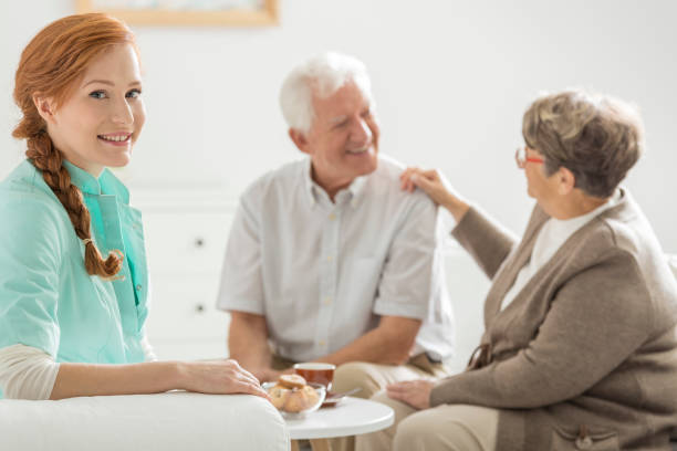 istock Nurse in retirement house 654651492