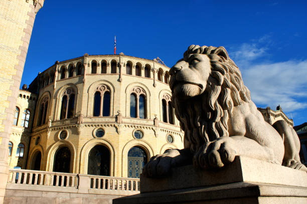 istock Norwegian parliament Storting Oslo in central Oslo, Norway 654655230