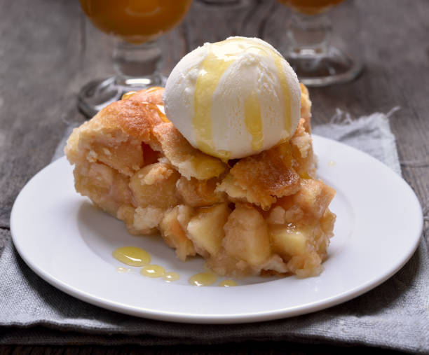 istock Piece of apple pie 654659550