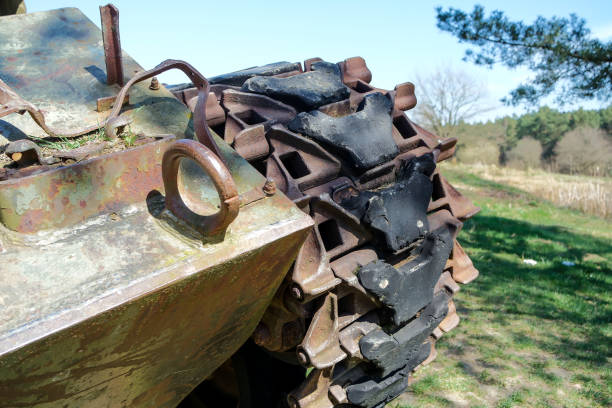 istock Battle tank in moor 654675168