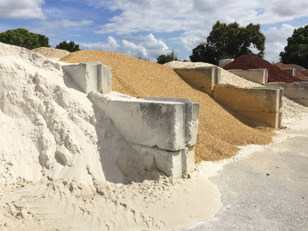 istock Sand and landscaping rocks 654676158