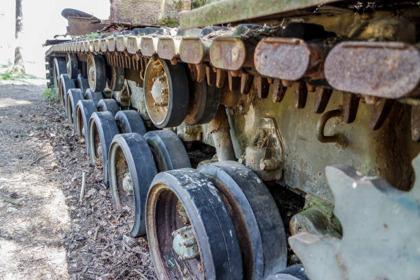 istock Battle tank in moor 654679972