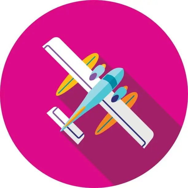 Vector illustration of Hydroplane icon. Summer. Vacation