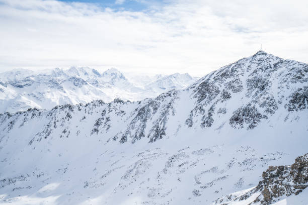 istock High angle view of the European Alps 654703564