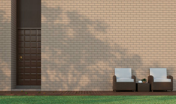 istock Modern Building Terrace in the garden 654710168
