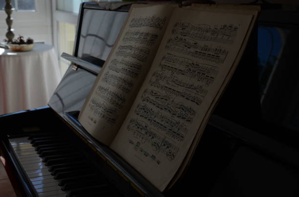 istock Sheet Music Score Partition Old Piano Paper 654721316