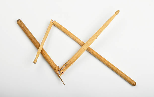 istock Close-Up Of Wooden Drumsticks On White Background 654723285