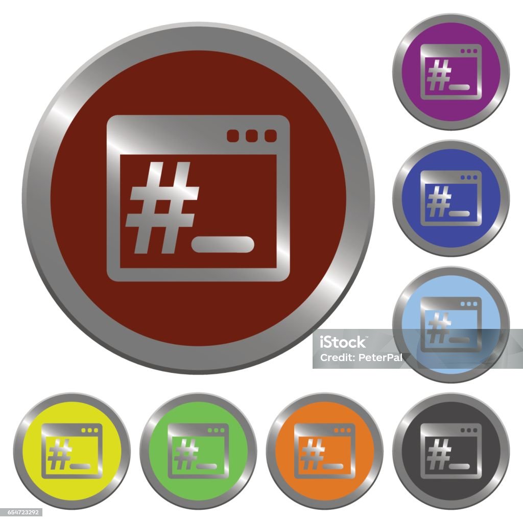 Linux Terminal Button Color Linux Root Terminal Buttons Stock Illustration - Download Image ...