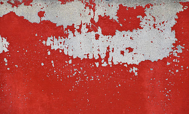 istock Close-Up Of Red Painted Concrete Wall 654733811