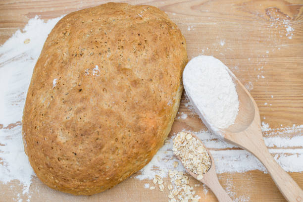 istock Fresh traditionaly made wholegrain bread 654743972