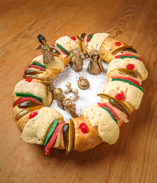 istock Epiphany cake, kings cake, or rosca de reyes 654747328