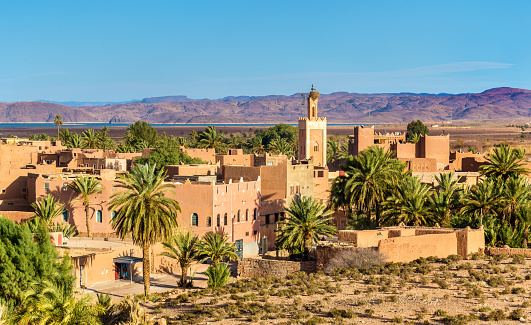 Buildings in the old town of Ouarzazate, a city in south-central Morocco. North Africa