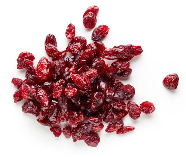 istock Heap of dried cranberries from above 654756492