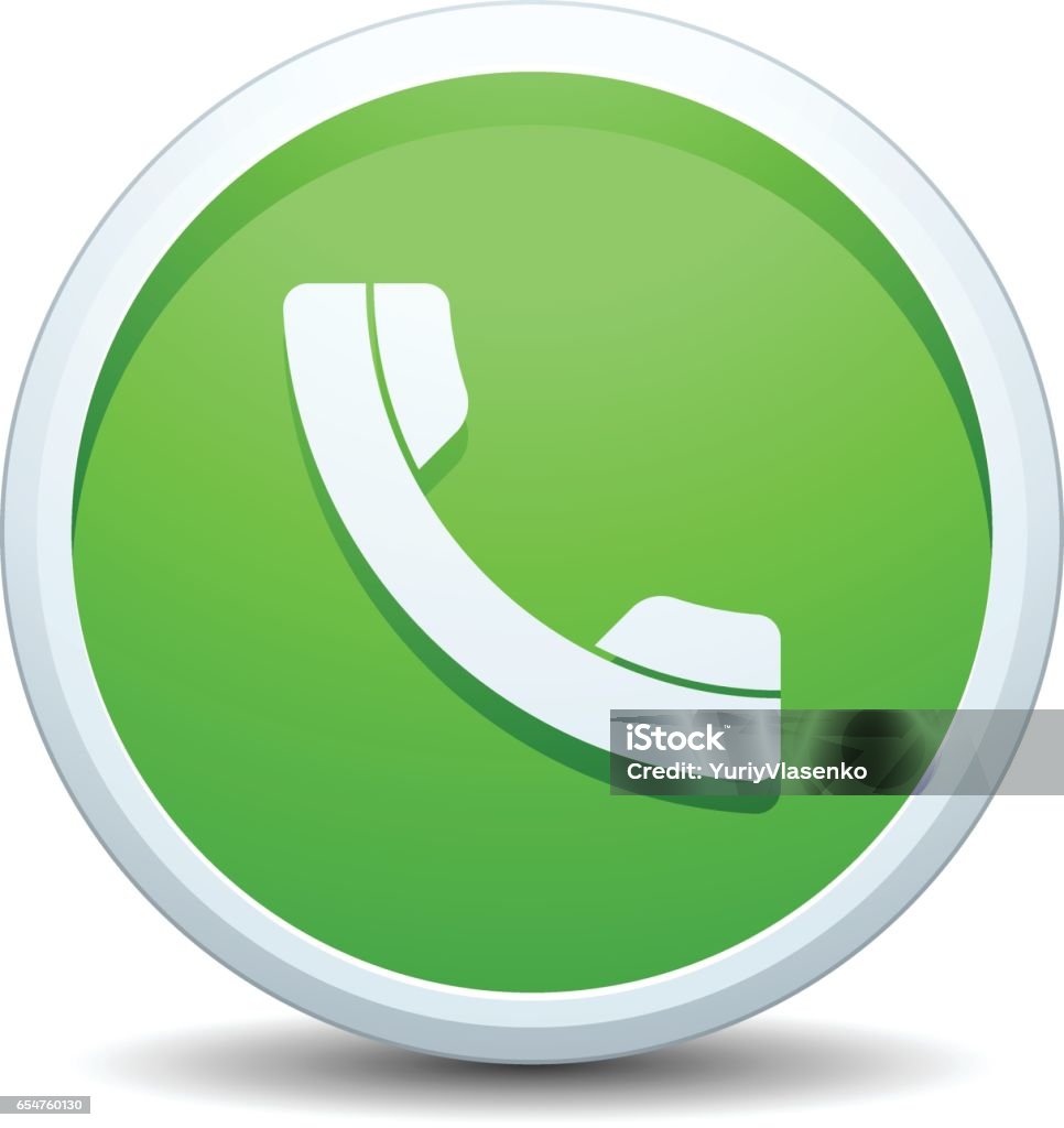 Simple Call Button Phone Call Button Stock Illustration - Download Image Now - Assistance ...