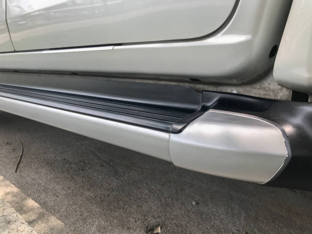 istock side step stair of pickup truck 654764198