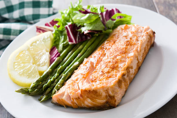 istock Grilled salmon fillet 654778778