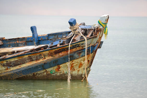 istock An old shipwreck or abandoned shipwreck on beach Thailand . 654781280