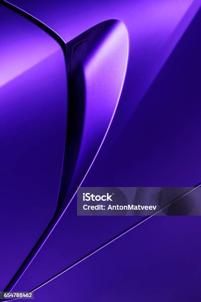 Lilac Sedan Bodywork Stock Photo - Download Image Now - Car, Close-up, Car Bodywork