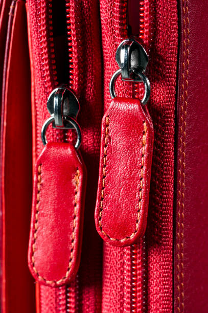 istock Zipper of red bag 654790662