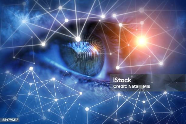 Protecting And Monitoring Your Network Stock Photo - Download Image Now - Eye, Technology, Data