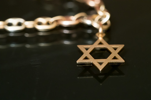 A Jewish Star of David Gold Necklace
