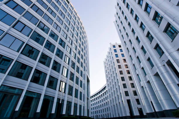 istock Moscow city modern office architecture 654818420