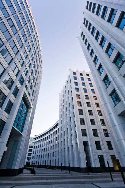 istock Moscow city modern office architecture 654818424