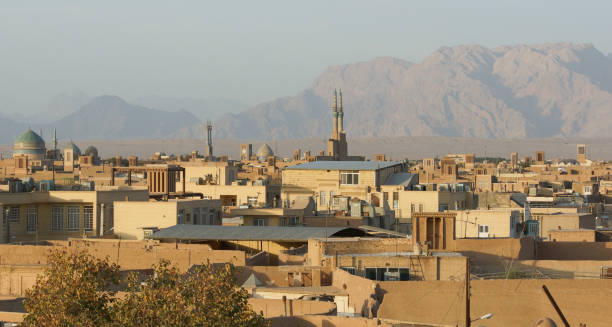 istock Panorama of Yazd on Sunset, Iran, Asia 654826676
