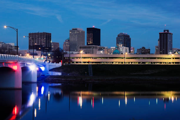 istock Skyline of Dayton at night 654829186
