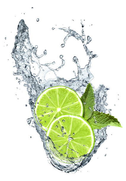 istock Lemon slices and water splash 654842230