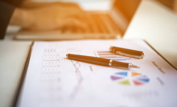 istock Business concept with money and documents graph, report finance 654910776