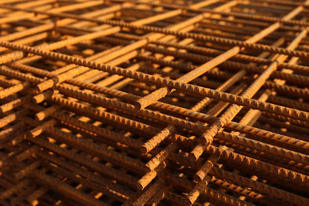 istock steel mesh, close up image of construction material 654920354