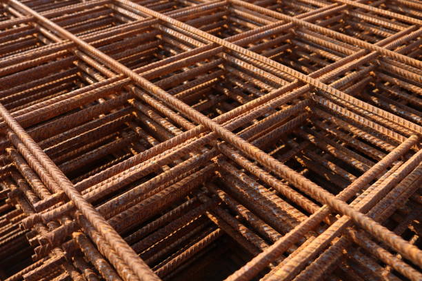 istock steel mesh, close up image of construction material 654920478