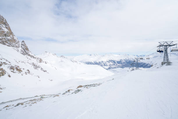 istock High angle view of the European Alps 654939744