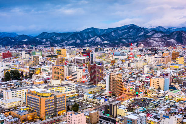 istock Yamagata, Japan Skyline 654946392