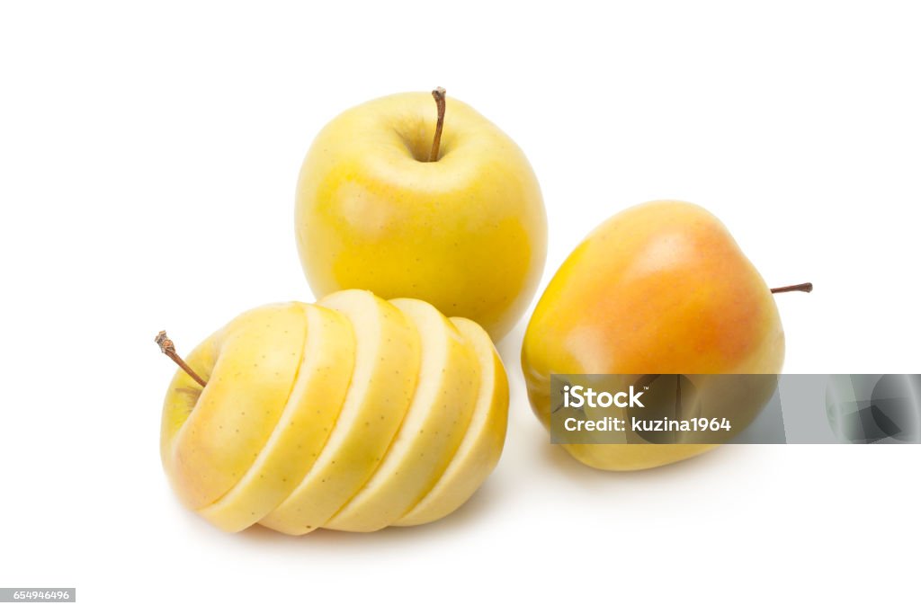 the ripe and juicy apples isolated on a white background Agriculture Stock Photo