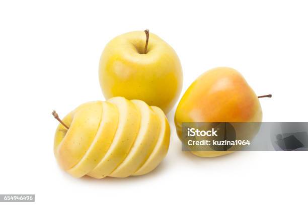 The Ripe And Juicy Apples Isolated On A White Background Stock Photo - Download Image Now