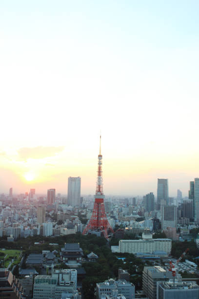 istock Japan twilight with tokyo tower 654946706