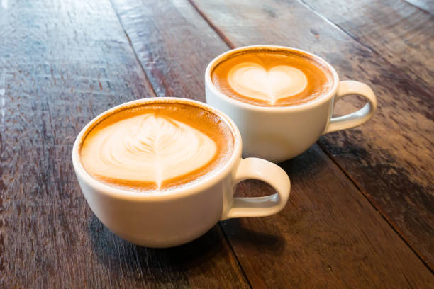 istock Cup of latte art coffee 654947068