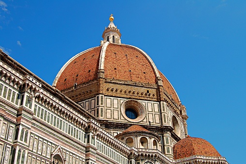 Detail of the amazing cathedral in Florence in Italy.