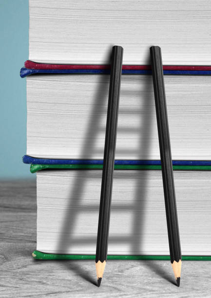 istock Education concept, pencil Ladder and books 654972122