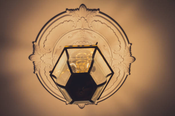 Antique lamp hanging on the ceiling