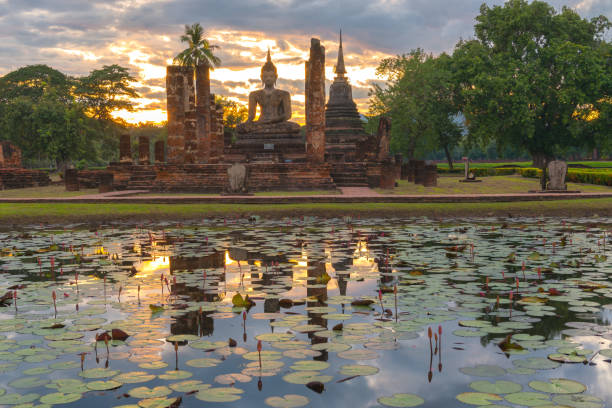 istock The sun was falling at the Sukhothai Historical Park. 654972712