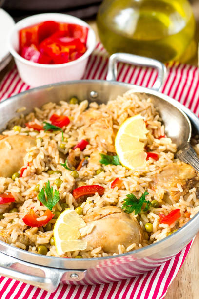 istock Chicken and rice with vegetables 